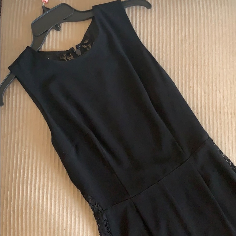 Wide-Leg Lace-Inset Bebe Jumpsuit